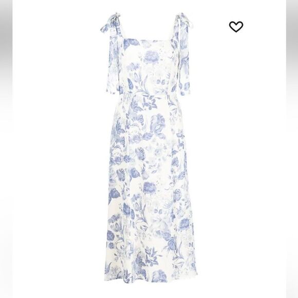 Reformation Lucerne Floral Print Twilight Midi Dress Size 6 $278 - Picture 9 of 12